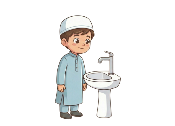 Steps of ablution in Urdu
